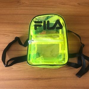 neon green mini backpack